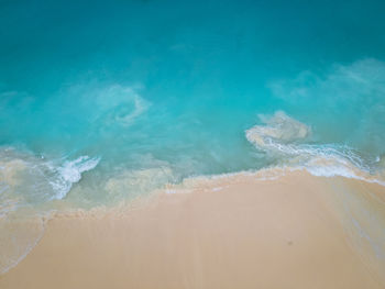 High angle view of beach