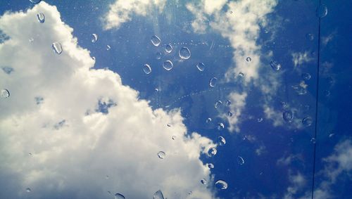 Low angle view of cloudy sky