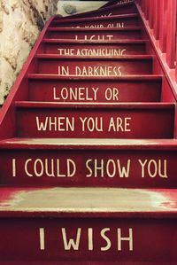 Close-up of information sign