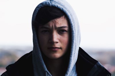 Close-up portrait of young man