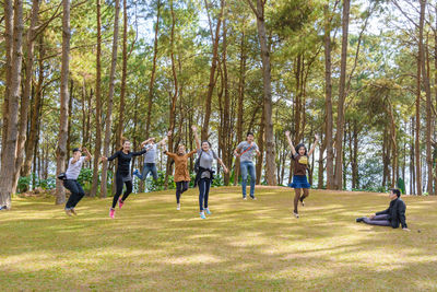 People standing in park