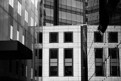 Low angle view of modern building in city
