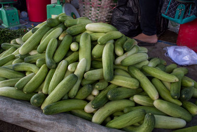 Vegetables for sale at market stall