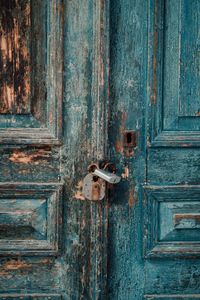 Full frame shot of rusty metal door