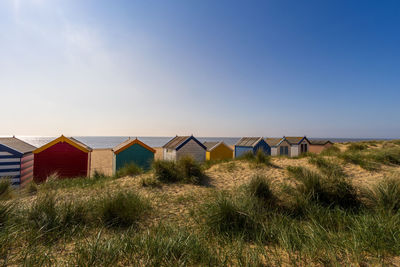 Beach huts with