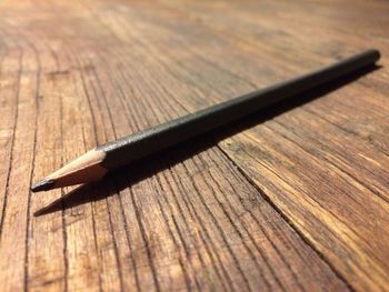 Close-up of wooden table