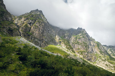 Scenic view of rocky mountains against sky