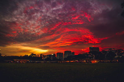 Dramatic sky at sunset