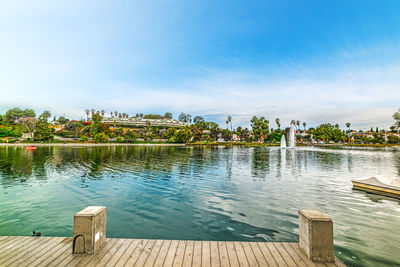 Pier on lake