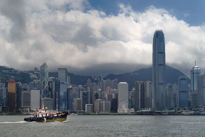 Panoramic view of city and buildings against sky