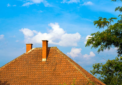 Low angle view of building against sky