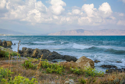 Scenic view of sea against sky