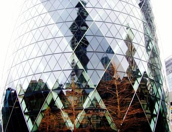 Low angle view of modern building against sky