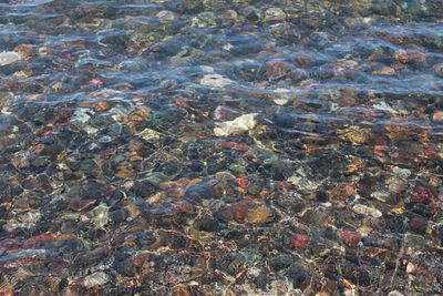 Full frame shot of rocks in sea