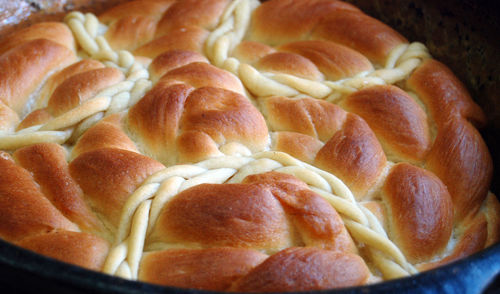 Close-up of bread in container