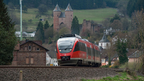 Train at railroad station