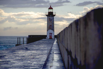 The oporto lighthouse view