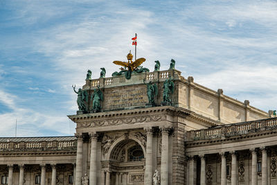 Vienna, austria, september 28 2022 hofburg palace and panoramic square view,