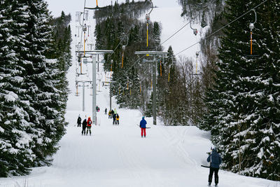 People walking on snow