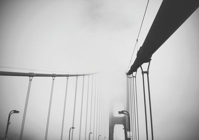 Low angle view of power lines
