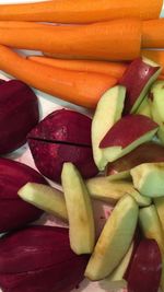 High angle view of vegetables