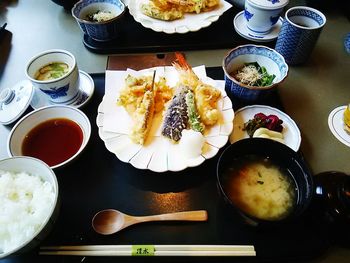 Close-up of served food