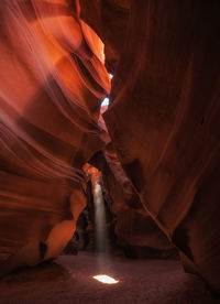 Low angle view of rock formation