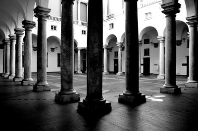 View of pillars at courtyard