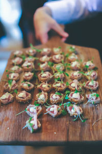 Close-up of food on cutting board