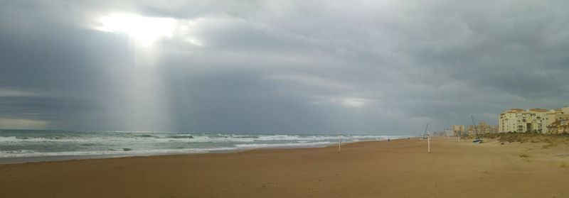 Panoramic view of beach against sky