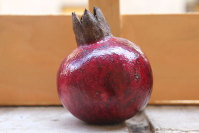 Close-up of apple on table