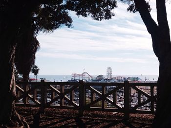 Low angle view of bridge against sky