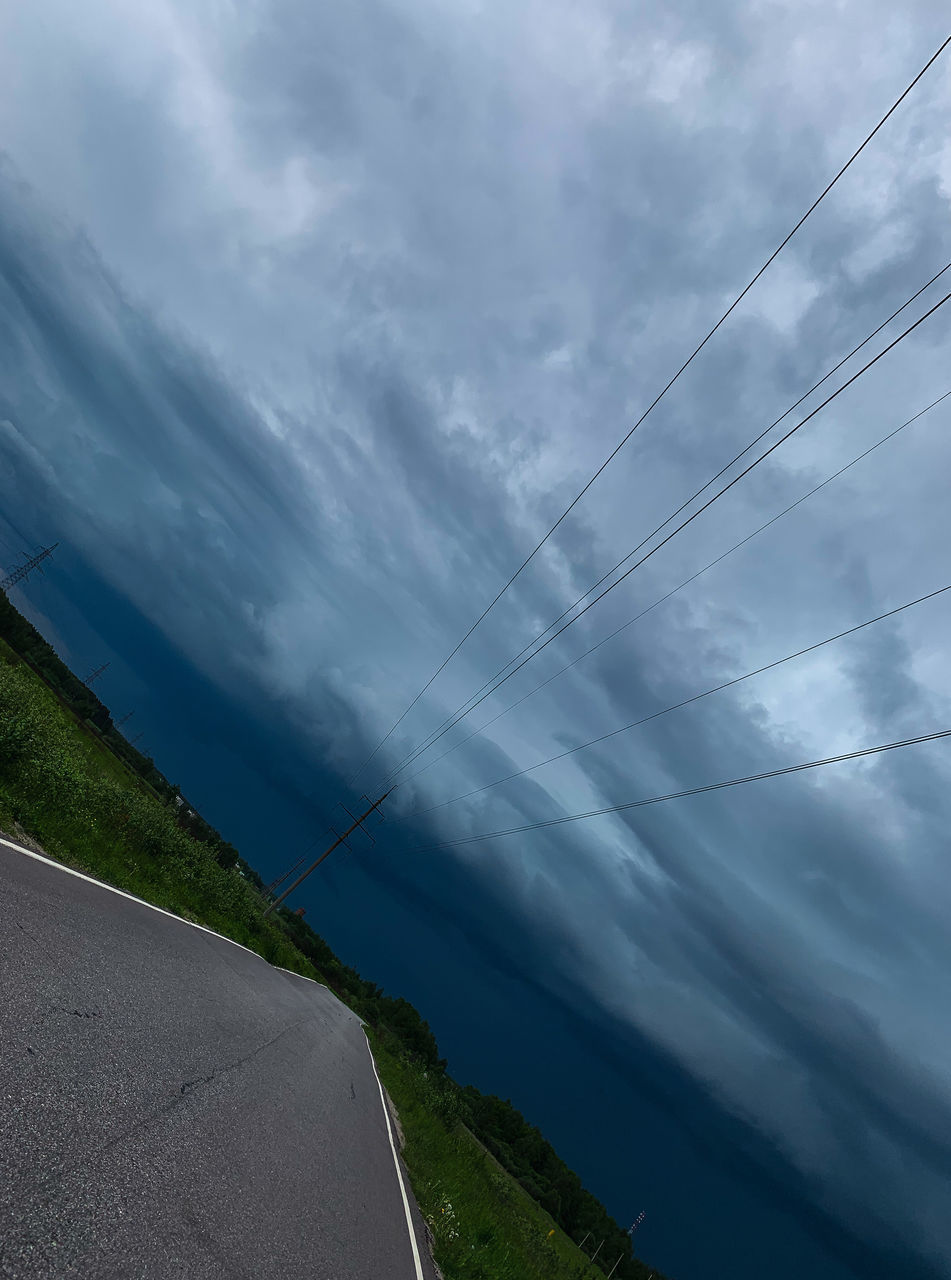 AERIAL VIEW OF ROAD AMIDST LANDSCAPE AGAINST THE SKY