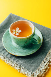 Close-up of tea cup