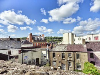 High angle shot of townscape