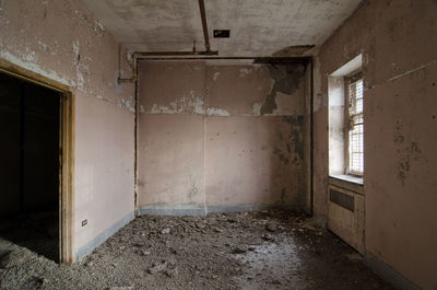 Interior of abandoned building