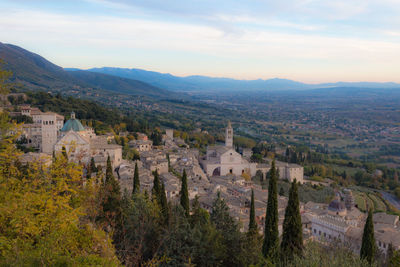 Aerial view of a town