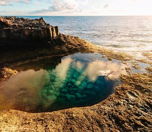 Scenic view of sea against sky