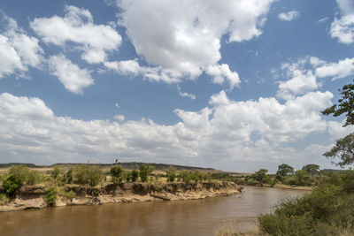 Scenic view of river against sky