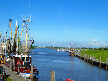 Delightful and pleasant view of harbor on a sunny spring day