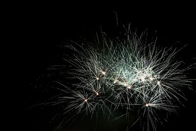 Low angle view of firework display