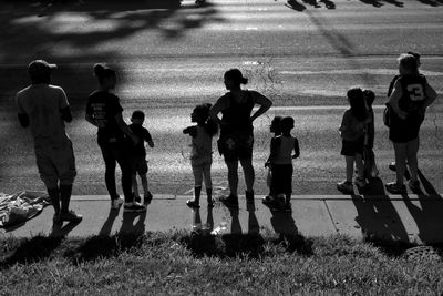 People standing on field