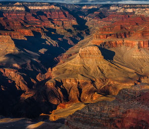 Aerial view of rock formations