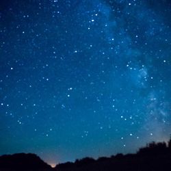 Low angle view of star field against star field