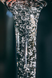 Close-up of ice cubes in glass