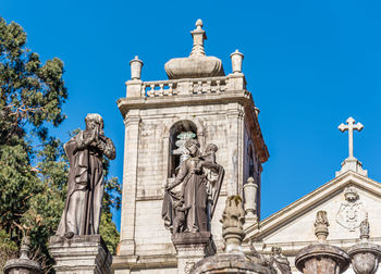 Low angle view of statue of building