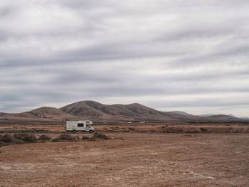 Scenic view of desert against sky