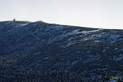 Scenic view of landscape against clear sky