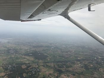 Aerial view of landscape against sky