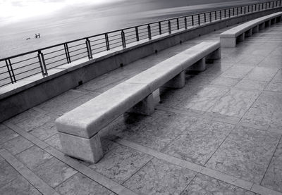 Empty footpath in city